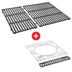 WEBER CRAFTED Porcelain-Enameled Cast-Iron Cooking Grates & Frame Kit - GENESIS 300 series